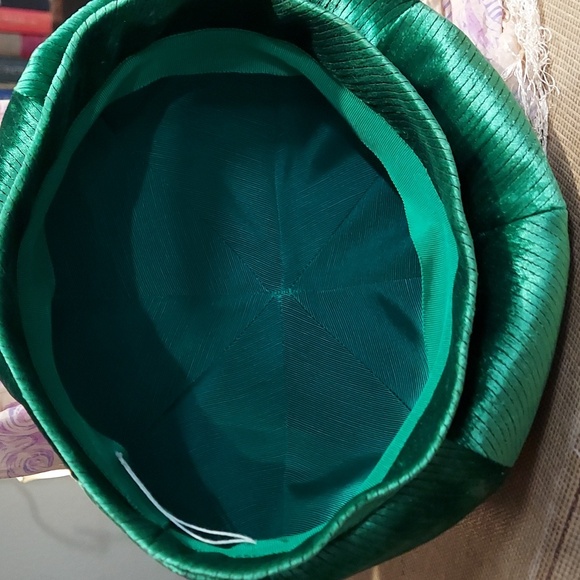 Emerald Green Tam hat vintage USA Made - Picture 6 of 9